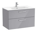 Conjunto Unik New Victoria (mueble base c/2 cajones y lavabo) 805x453x515 mm, gris brillo, (A851594516)