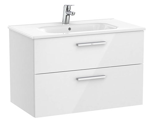 Conjunto Unik New Victoria (mueble base c/2 cajones y lavabo) 805x453x515 mm, blanco brillo, (A851594806)