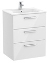 Conjunto Unik Family New Victoria (mueble base c/3 cajones y lavabo) 605x453x741 mm, blanco brillo, (A851596806)
