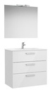 Conj. Pack Family New Victoria (mueble base 3 caj., lav., espejo, apliq. LED) 805x453x741 mm, bl. brillo, (A851608806)