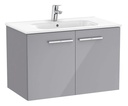 Conjunto Unik New Victoria (mueble base c/puertas y lavabo) 805x453x515 mm, gris brillo, (A851654516)