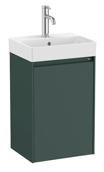 Conjunto Unik Ona (mueble base c/1 puerta y lavabo de FINECERAMIC) 400x320x645 mm, verde mate, (A851677513)