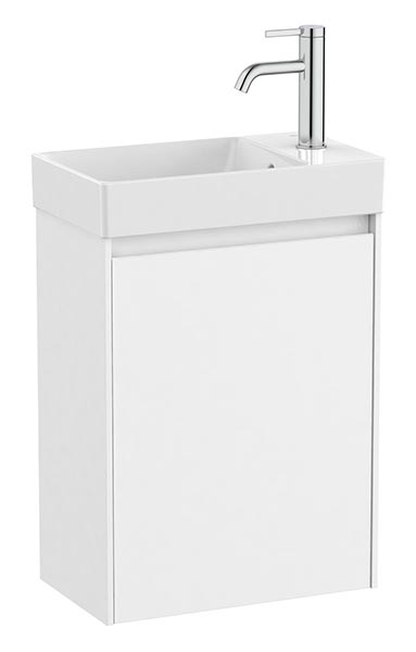 Conjunto Unik Ona (mueble base c/1 puerta y lavabo de FINECERAMIC) 450x260x645 mm, blanco mate, (A851678509)