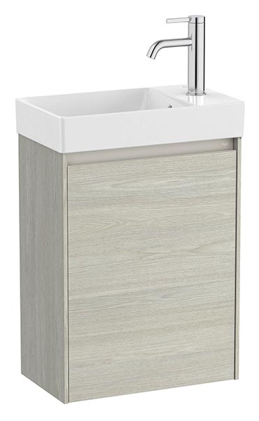 Conjunto Unik Ona (mueble base c/1 puerta y lavabo de FINECERAMIC) 450x260x645 mm, roble claro, (A851678512)
