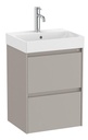 Conjunto Unik Ona (mueble base compacto c/2 cajones y lavabo de FINECERAMIC) 450x360x645 mm, gris mate, (A851681510)