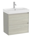 Conjunto Unik Ona (mueble base compacto c/2 cajones y lavabo de FINECERAMIC) 600x360x645 mm, roble claro, (A851684512)