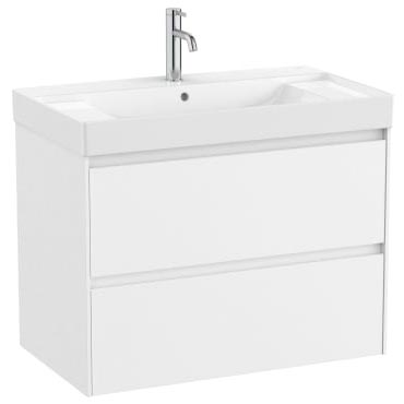 Conjunto Unik Ona (mueble base c/2 cajón cajones y lavabo centrado de FINECERAMIC) 800x460x645 mm, blanco mate, (A851691509)