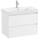 Conjunto Unik Ona (mueble base c/2 cajón cajones y lavabo centrado de FINECERAMIC) 800x460x645 mm, blanco mate, (A851691509)