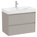 Conjunto Unik Ona (mueble base c/2 cajón cajones y lavabo centrado de FINECERAMIC) 800x460x645 mm, gris arena, (A851691510)