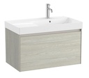 Conjunto Unik Ona (mueble base c/1 cajón y lavabo a la derecha de FINECERAMIC) 800x460x505 mm, roble claro, (A851719512)
