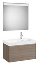 Conjunto Pack Ona (mueble base c/1 cajón, lavabo a la derecha y espejo LED) 800x460x505 mm, olmo oscuro, (A851721511)
