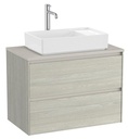Mueble base Ona c/2 cajones, p/lavabo de sobre encimera centrado, 794x457x583 mm, roble claro, (A851728512)