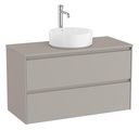 Mueble base Ona c/2 cajones, p/lavabo de sobre encimera, 994x457x583 mm, gris mate, (A851730510)