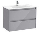 Conjunto Unik Tenet (mueble base c/2 cajones y lavabo) 785x460x565 mm, gris brillante, (A851777516)