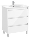 Conjunto Unik Tenet (mueble base c/3 cajones y lavabo) 685x460x740 mm, blanco brillo, (A851780806)