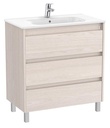 Conjunto Unik Tenet (mueble base c/3 cajones y lavabo) 785x460x740 mm, fresno nórdico, (A851781434)
