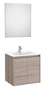 Conjunto Pack Tenet (mueble base c/2 puertas, lavabo, espejo y aplique LED) 585x460x565 mm, roble city texturizado, (A851783402)