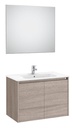 Conjunto Pack Tenet (mueble base c/2 puertas, lavabo, espejo y aplique LED) 785x460x565 mm, roble city texturizado, (A851784402)