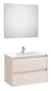 Conjunto Pack Tenet (mueble base c/2 cajones, lavabo, espejo y aplique LED) 785x460x565 mm, fresno nórdico, (A851787434)