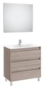 Conjunto Pack Tenet (mueble base c/3 cajones, lavabo, espejo y aplique LED) 785x460x740 mm, roble city texturizado, (A851791402)