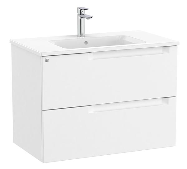 Conjunto Aleyda Unik (mueble base c/2 cajones y lavabo centrado) 805x460x565 mm, blanco mate, (A851816509)