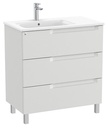Conjunto Aleyda Unik (mueble base c/3 cajones y lavabo asimétrico a la izquierda) 805x460x740 mm, gris piedra, (A851825514)