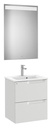 Conjunto Aleyda Pack (mueble base compacto c/2 cajones, lavabo y espejo LED) 505x380x565 mm, gris piedra, (A851829514)