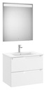 Conjunto Aleyda Pack (mueble base c/2 cajones, lavabo y espejo LED) 705x460x565 mm, blanco mate, (A851834509)