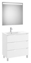 Conjunto Aleyda Pack (mueble base c/3 cajones, lavabo a la izquierda y espejo LED) 805x460x740 mm, blanco mate, (A851845509)