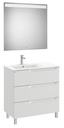 Conjunto Aleyda Pack (mueble base c/3 cajones, lavabo a la izquierda y espejo LED) 805x460x740 mm, gris piedra, (A851845514)