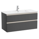 Conjunto Unik The Gap (mueble base c/2 cajones y lavabo centrado) 1005x460x537 mm, azul mate, (A851852548)