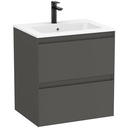 Conjunto Unik Tenue (mueble base c/2 cajones y lavabo) 605x460x650 mm, ónix, (A851933531)