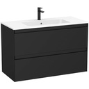 Conjunto Unik Tenue (mueble base c/2 cajones y lavabo) 1005x460x650 mm, negro mate, (A851935532)