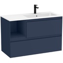 Conjunto Unik Tenue (mueble base c/2 cajones y lavabo derecha) 1005x460x650 mm, azul noche, (A851938538)