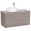 Mueble base The Gap c/2 cajones, p/lavabo de sobre encimera izquierda, 1000x460x537 mm, roble city texturi., (A851959402)