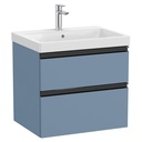 Conjunto Unik The Gap (mueble base c/2 cajones y lavabo plus centrado) 600x460x575 mm, azul mate, (A851963548)