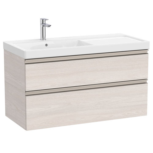 Conjunto Unik The Gap (mueble base c/2 cajones y lavabo plus izquierda) 1000x460x575 mm, fresno nórdico, (A851966434)