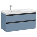 Conjunto Unik The Gap (mueble base c/2 cajones y lavabo plus izquierda) 1000x460x575 mm, azul mate, (A851966548)