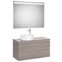 Conj. Pack The Gap (mueble base c/2 cajones, p/lav. sobre enc. izq. y espejo LED) 1000x460x537 mm, roble city tex., (A851971402)