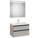 Conjunto Pack The Gap (mueble base c/2 cajones, lavabo plus central y espejo LED) 800x460x575 mm, gris mate, (A851975547)