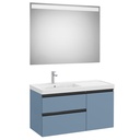 Conj. Pack The Gap (mueble base c/2 caj., 1 puerta, lavabo plus izq. y espejo LED) 1000x460x575 mm, azul mate, (A851979548)