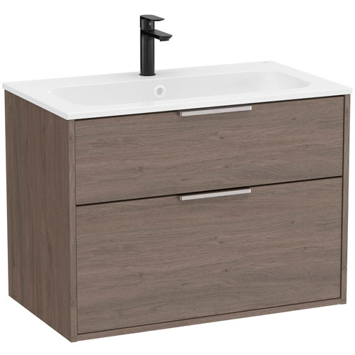 Conjunto Unik Optica (mueble base c/2 cajones y lavabo) 790x455x580 mm, roble oscuro, (A851983537)