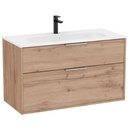 Conjunto Unik Optica (mueble base c/2 cajones y lavabo) 990x455x580 mm, nogal, (A851984517)