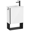Conjunto Pro-Unik Mini (mueble base y lavabo) 465x258x700 mm, blanco brillo, (A852008806)