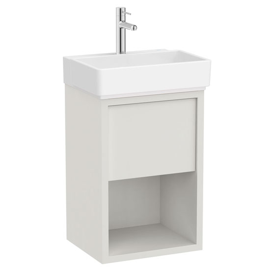 Unik Tura (mueble base compacto de una cajón, estante abierto inferior y lavabo) 450x360x600 mm, olmo claro, (A852023565)