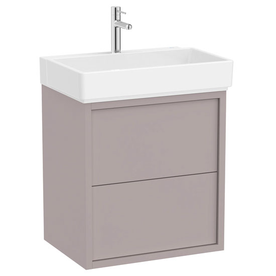 Unik Tura (mueble base de dos cajones y lavabo) 600x430x600 mm, gris noble claro, (A852026559)
