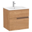 Conjunto Unik Victoria-N (mueble base con dos cajones y lavabo) 605x460x583 mm, nogal, (A852095517)