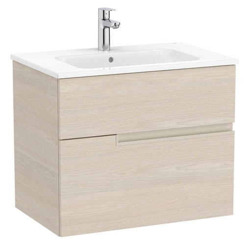 Conjunto Unik Victoria-N (mueble base con dos cajones y lavabo) 705x460x583 mm, fresno claro, (A852096541)