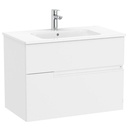 Conjunto Unik Victoria-N (mueble base con dos cajones y lavabo) 805x460x583 mm, blanco mate, (A852097509)