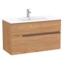 Conjunto Unik Victoria-N (mueble base con dos cajones y lavabo) 1005x460x583 mm, nogal, (A852098517)